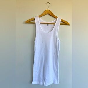 American Apparel Women's Classic Rib Knot Cotton Tank - Size XL, true white